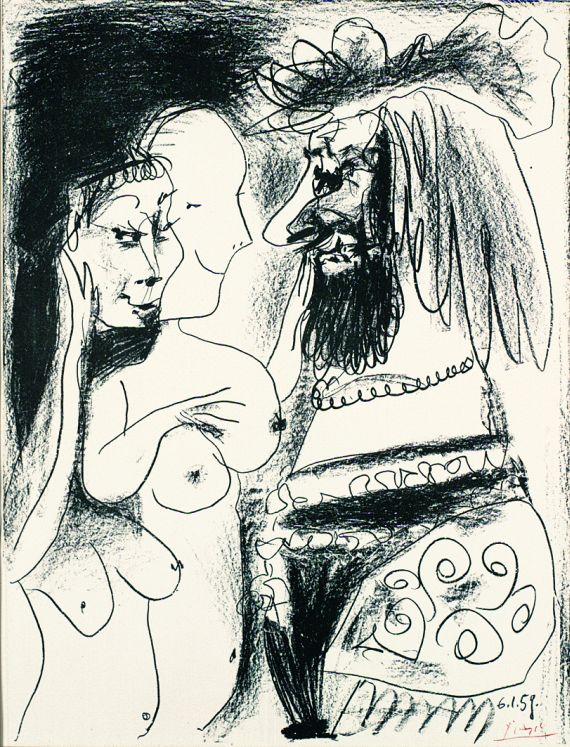 Pablo Picasso - 3. Bll.: Colombe volant (2). Le vieux roi