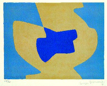 Serge Poliakoff - Composition bleue et jaune