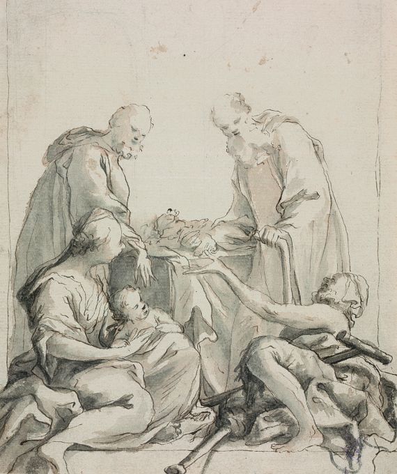 Giovanni Battista Tiepolo - Cosmas und Damian Arme und Kranke labend