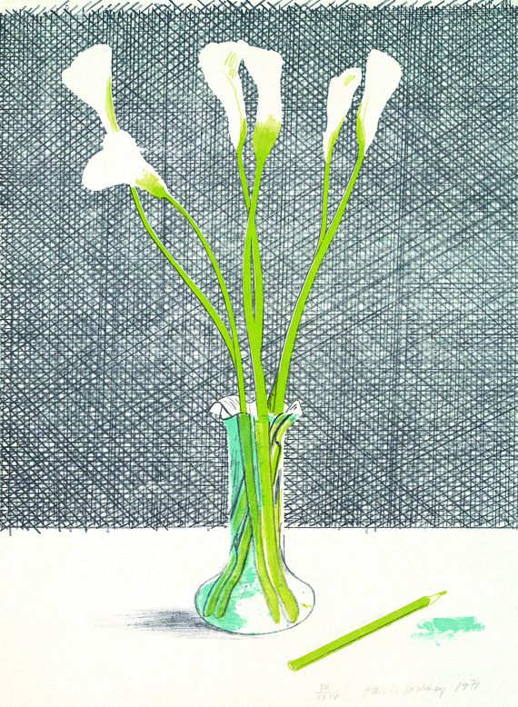 David Hockney - Lillies (Still life)