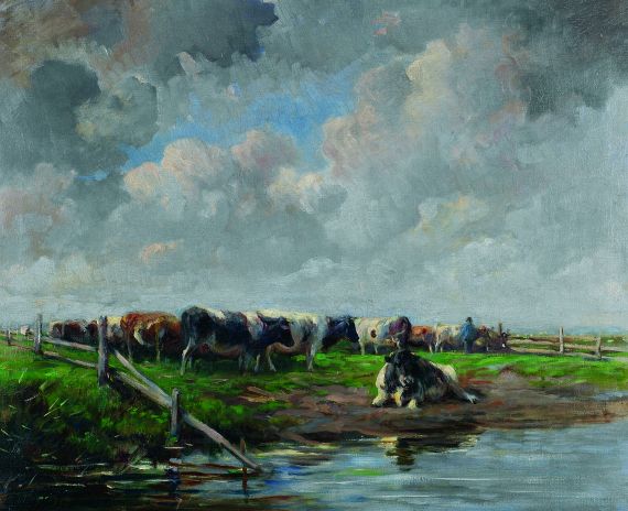 Johann Daniel Holz - Kühe auf der Weide