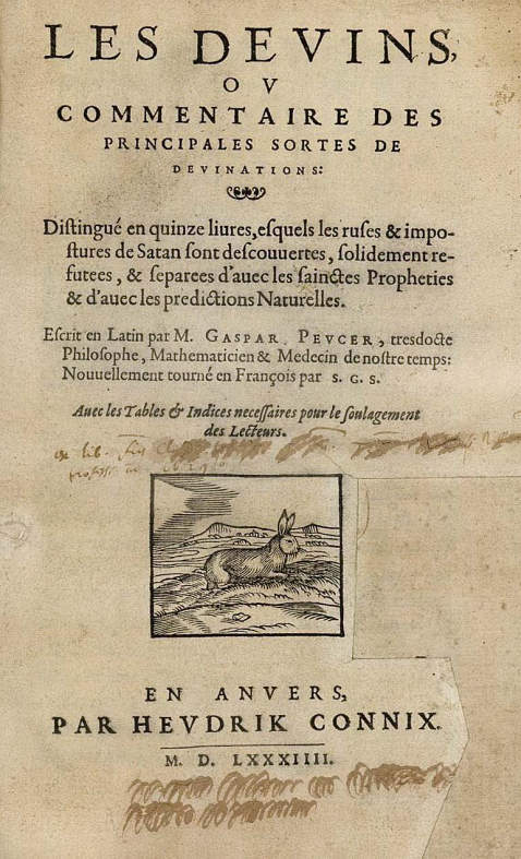 Caspar Peucer - Les devins. 1584.