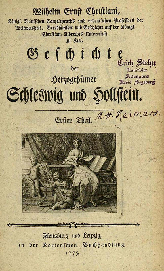 Christiani, W. E. - Geschichte Schleswig und Hollstein, 8 Bde. 1775-1802