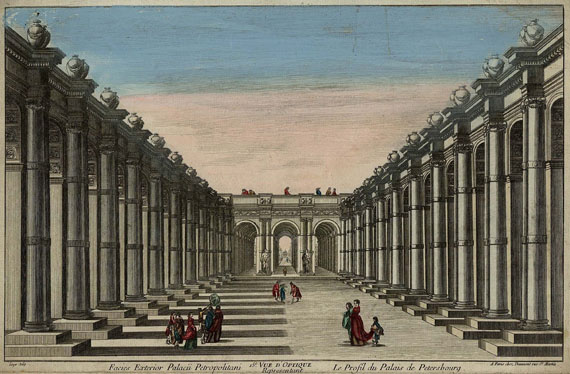  Asien - Vue auprès de la Mosquée ... à Constantinople. Le Profil du Palais de Petersbourg.