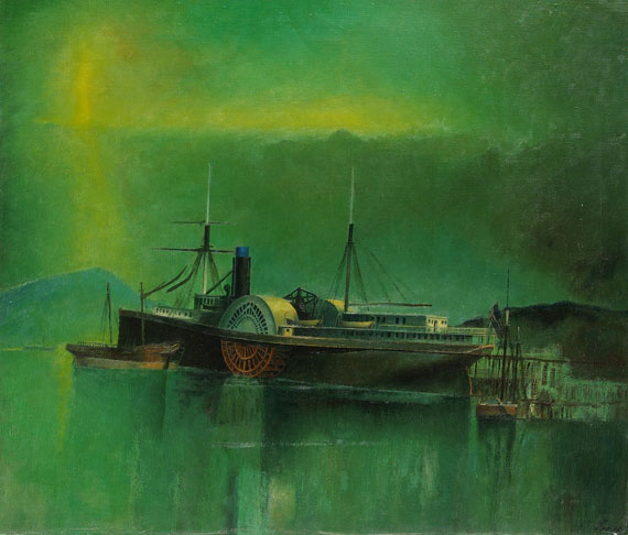 Theodore Lux Feininger - The Pacific Steamer "Nebraska"