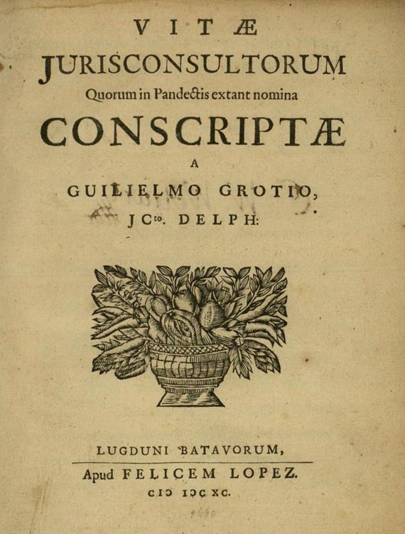 Willem Grotius - 3 Bände juristische Werke (14, 28, 32). 1690