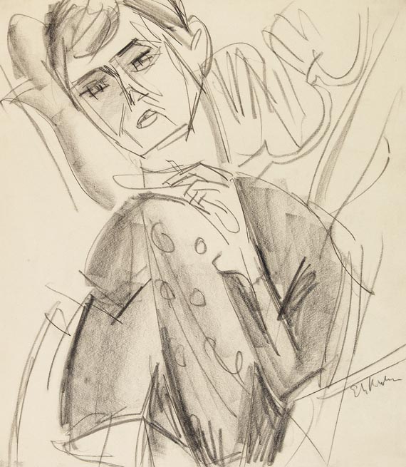 Ernst Ludwig Kirchner - Bildnis eines jungen Mannes (Portrait Dr. Hans Mardersteig)