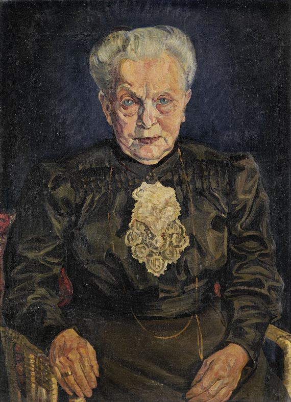 Eduard Kasper Hopf - Porträt einer alten Dame
