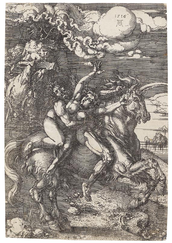 Albrecht Dürer - Die Entführung auf dem Einhorn (Der Raub der Proserpina)