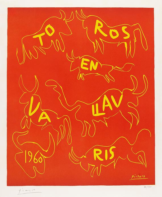 Pablo Picasso - Plakat: Toros en Vallauris