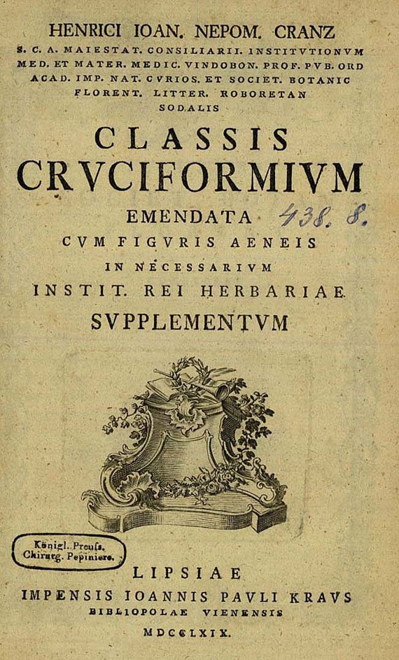 Heinrich Johann Nepomuk Crantz - Classis Cruciformium, 1769.