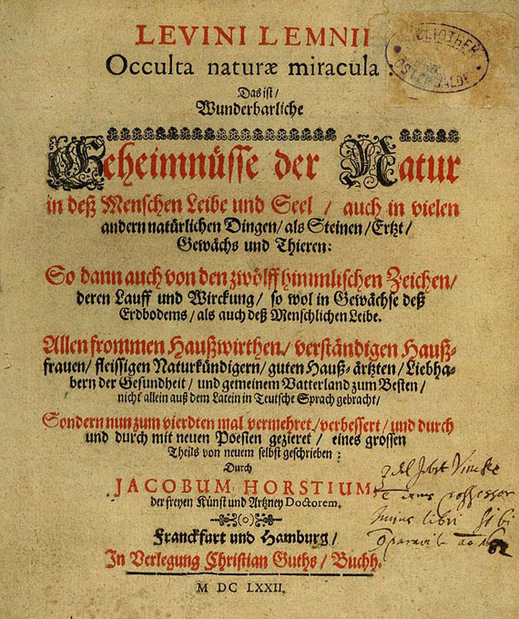 Okkultismus - Geheimnüsse der Natur, 1672.
