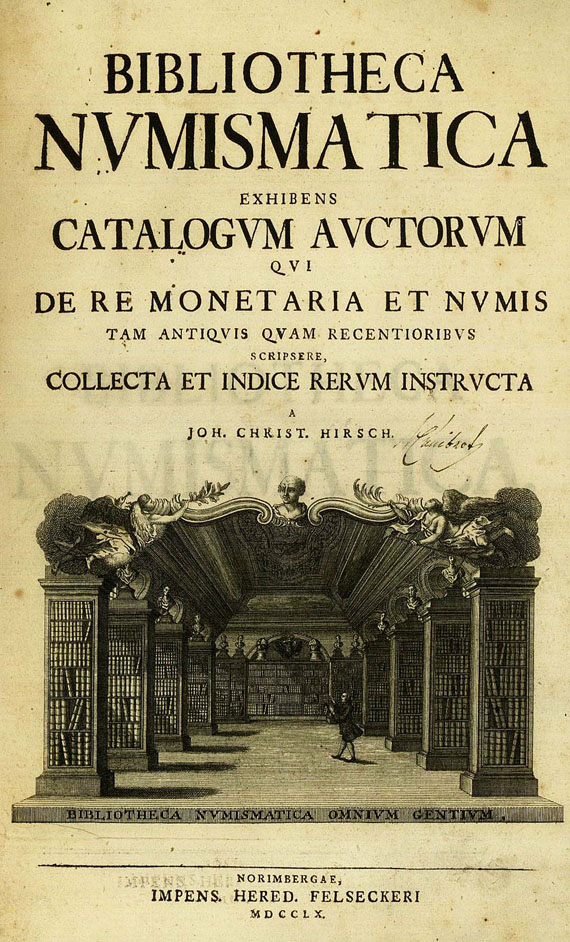   - Bibliotheca Numismatica, 1760.