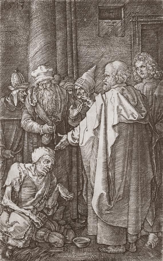 Albrecht Dürer - Petrus und Johannes heilen den Lahmen