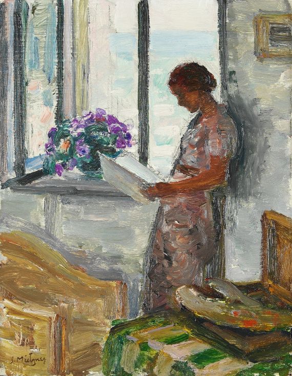 Samuel Mützner - Lesende Frau am Fenster