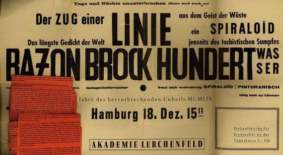 Akademie Lerchenfeld - 1 Bl., Die Linie von Hamburg, Akademie der Künste 1959.