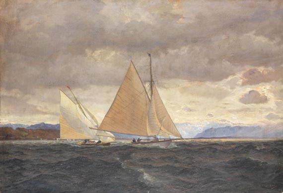 Gustav Adolf van Hees - Segeljachten auf dem Starnberger See