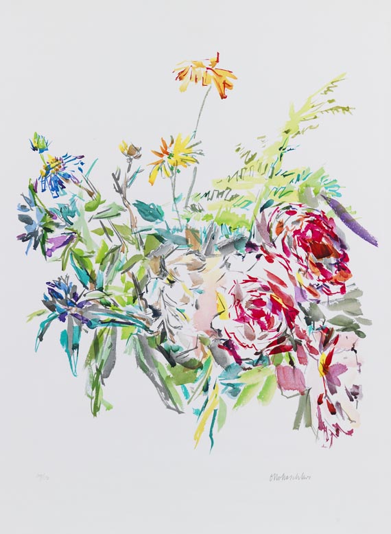Oskar Kokoschka - Sommerblumen mit Rosen