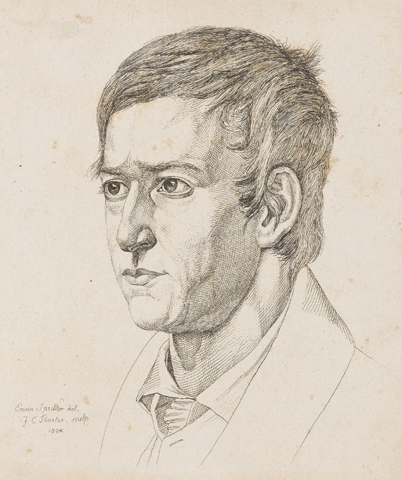 Julius Cäsar Thaeter - 4 Bll.: Portraits deutscher Künstler - Weitere Abbildung