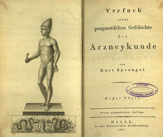 Kurt Sprengel - Geschichte der Arzneykunde. 1800-1821. 5 Bde.
