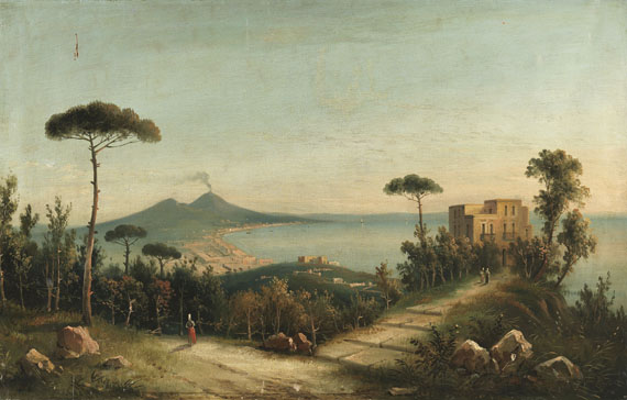  Italien - Blick über die Bucht von Neapel auf den Vesuv