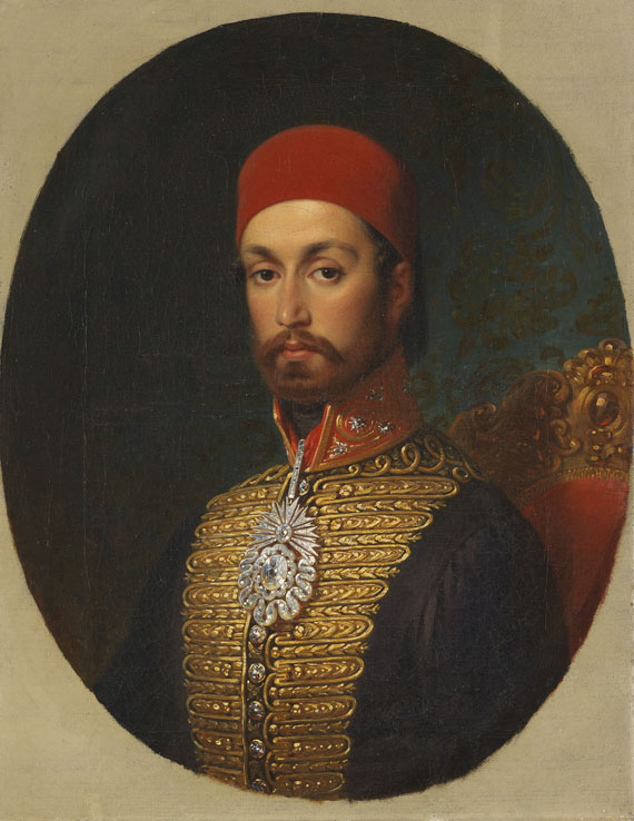 Konstantin Johann Franz Cretius - Zugeschrieben - Porträt des osmanischen Sultans Abdul Medschid (Abdülmecid I.)