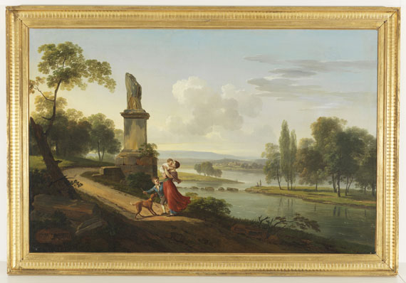 Pierre-Antoine Marchais - Klassizistische Flusslandschaft mit junger Mutter - Weitere Abbildung