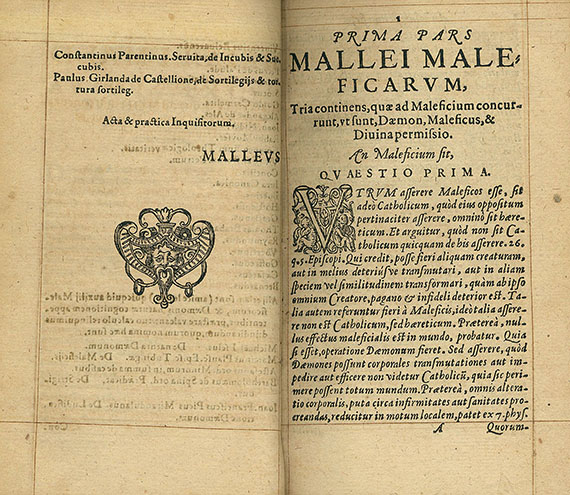 Heinrich (d.i. H. Kramer) Institoris - Malleus Maleficarum. 1580.