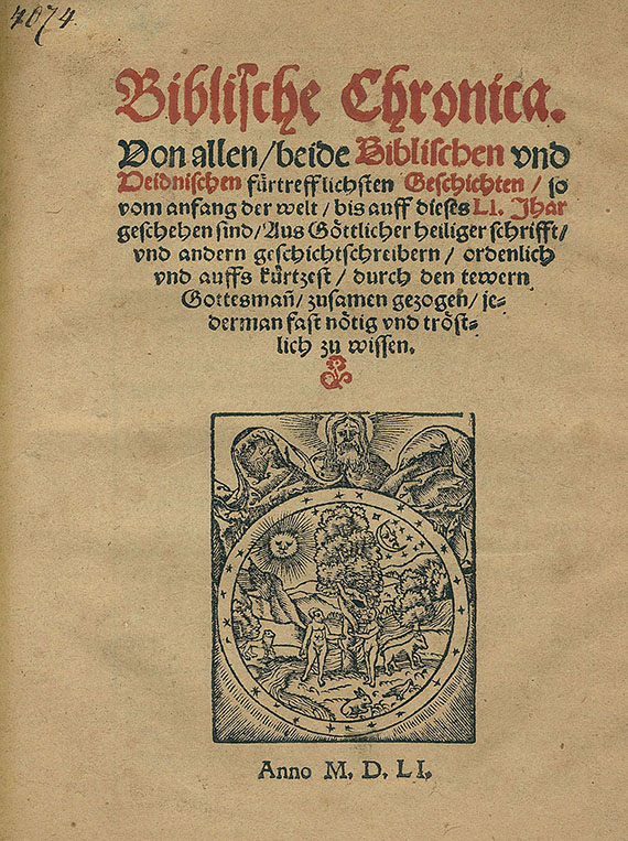 Biblische Chronica - Biblische Chronica. 1551.