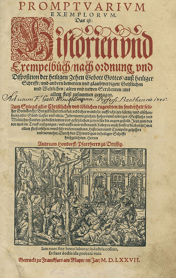 Andreas Hondorff - Promptuarium exemplorum. 1577