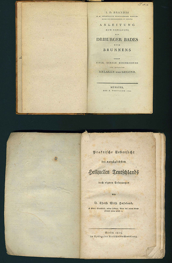   - Balneologie/Heilbäder. 5 Werke. 1792-1859.