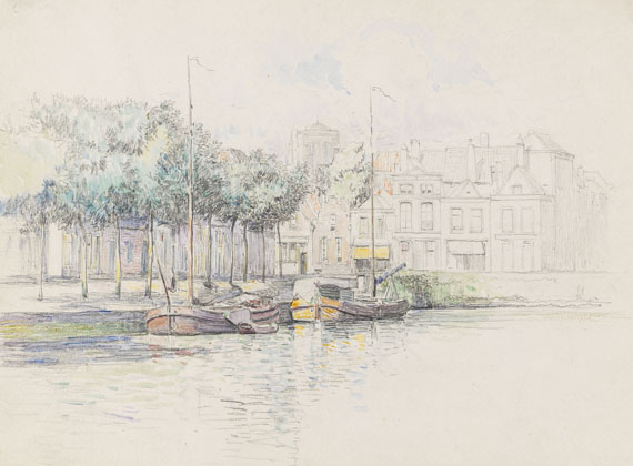 Bertha Schrader - An einem holländischen Kanal