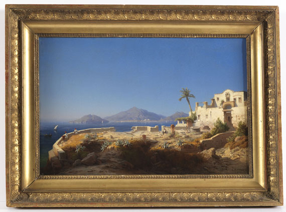 Albert Eichhorn - Ansicht der Insel Salamis von Nordosten - Rahmenbild