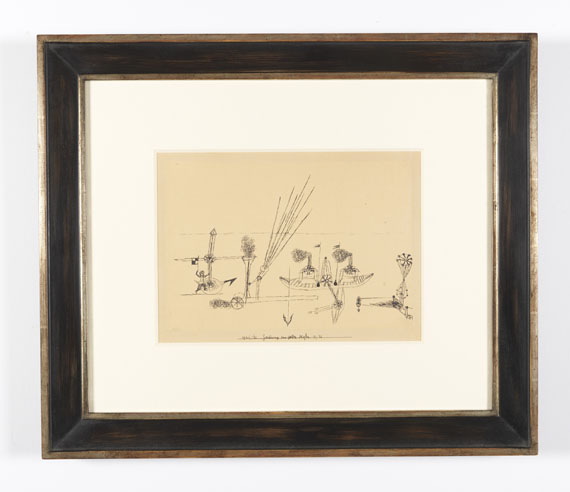 Paul Klee - Zeichnung zum gelben Hafen - Rahmenbild