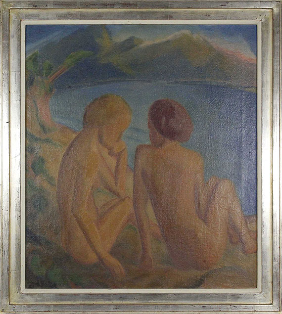 Erich Heckel - Zwei Frauen am Strand - Rahmenbild