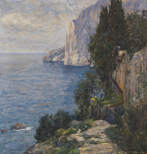 Albert Wenk - Felsenküste auf Capri