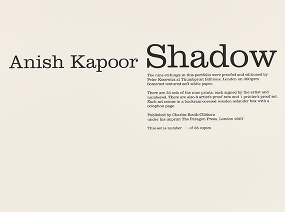 Anish Kapoor - Shadow I - Weitere Abbildung