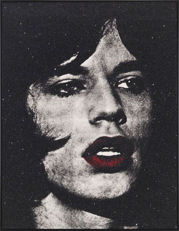 Russell Young - Mick Jagger + red lips / Reggie Kray, Do You Know My Name - Rahmenbild