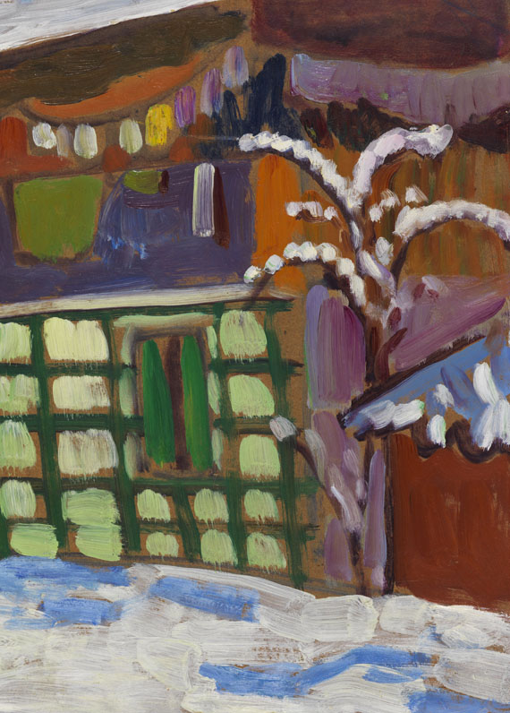 Gabriele Münter - Haus mit Schneebäumen in Kochel - Weitere Abbildung