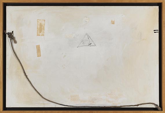 Antoni Tàpies - White, rope and triangle - Rahmenbild